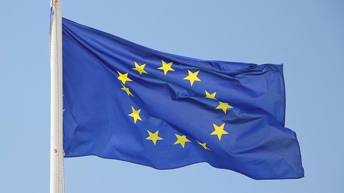 Bandera de la Unión Europea (UE).