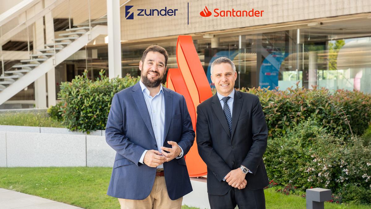 Daniel Pérez, CEO y co-fundador de Zunder y Benoit Felix, responsable global de Structured Finance de Santander.