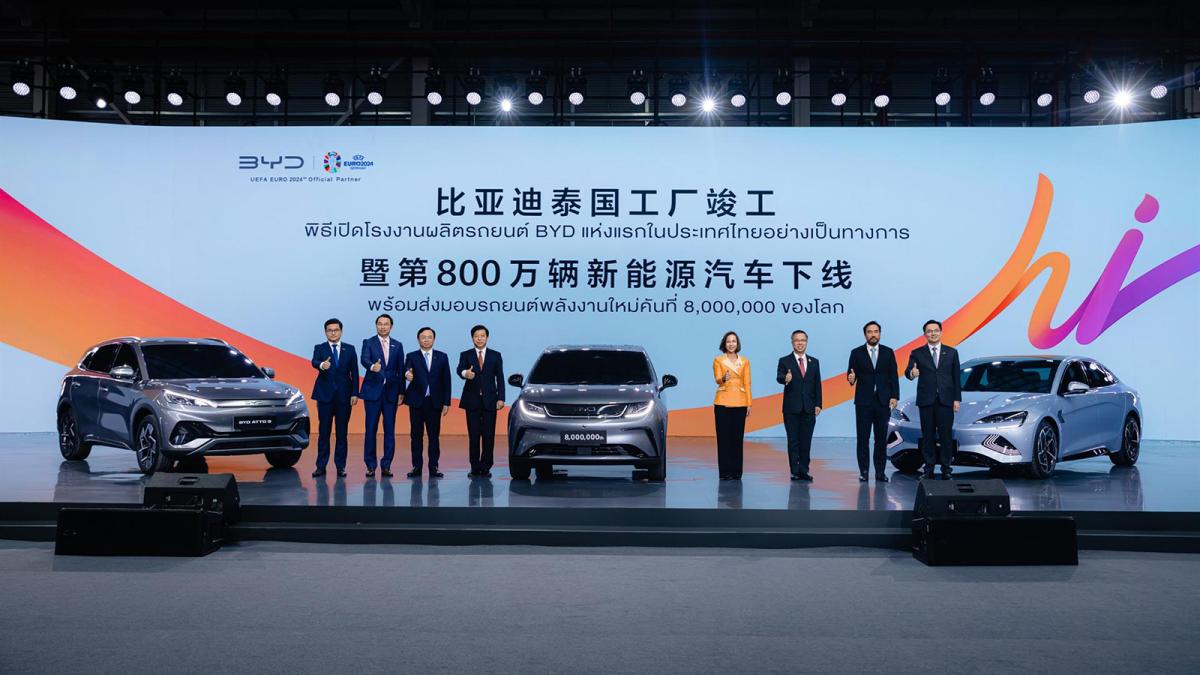 BYD alcanza los ocho millones de vehículos enchufables producido.