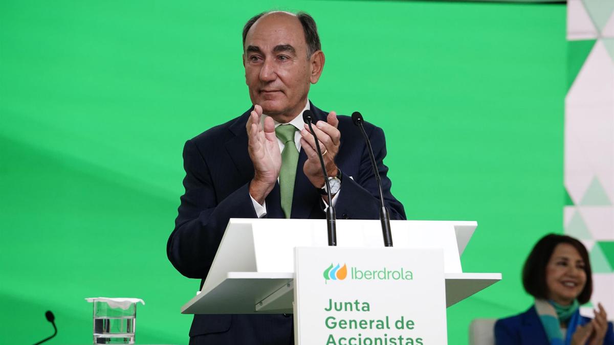 l presidente de Iberdrola, Ignacio Galán, en la Junta de Accionistas en Bilbao.