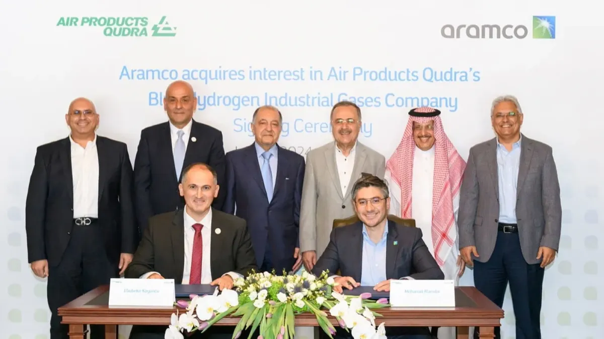 Aramco adquirirá el 50% de la empresa de gases industriales Blue Hydrogen