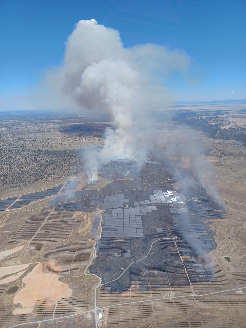 Una planta fotovoltaica provoca un incendio este fin de semana en Talaván (Cáceres)