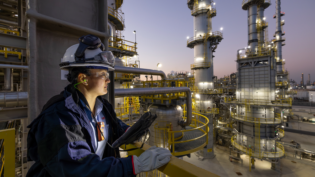 Trabajador de Exxon Mobil. 