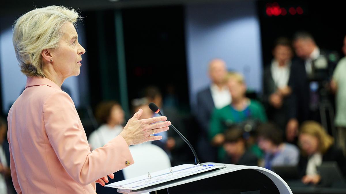 La presidenta de la Comisión Europea (CE), Ursula von der Leyen.