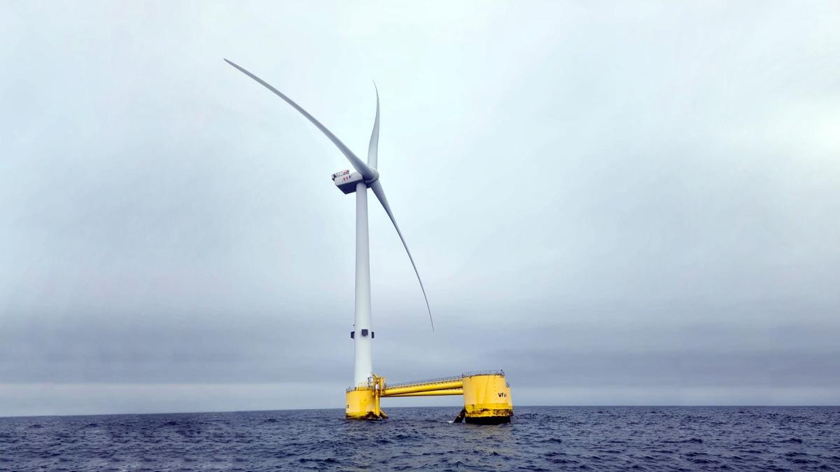 Parque eólico marino flotante WindFloat Atlantic de Ocean Winds. Foto: Sandra Acosta