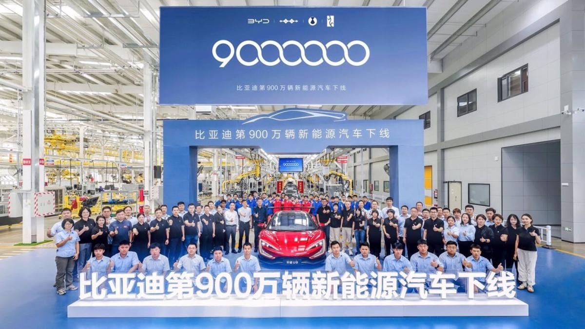 BYD sigue sumando: alcanza los 9 millones de coches con enchufe producidos