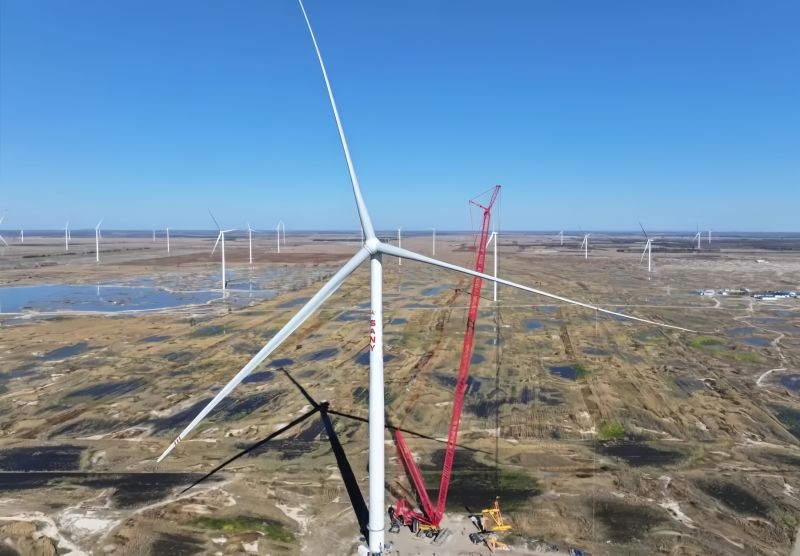 Así es la turbina eólica terrestre más grande del mundo: tiene 15 MW de potencia y un diámetro de 270 metros