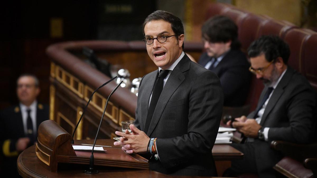 El diputado de Vox José María Figaredo, en el Congreso.