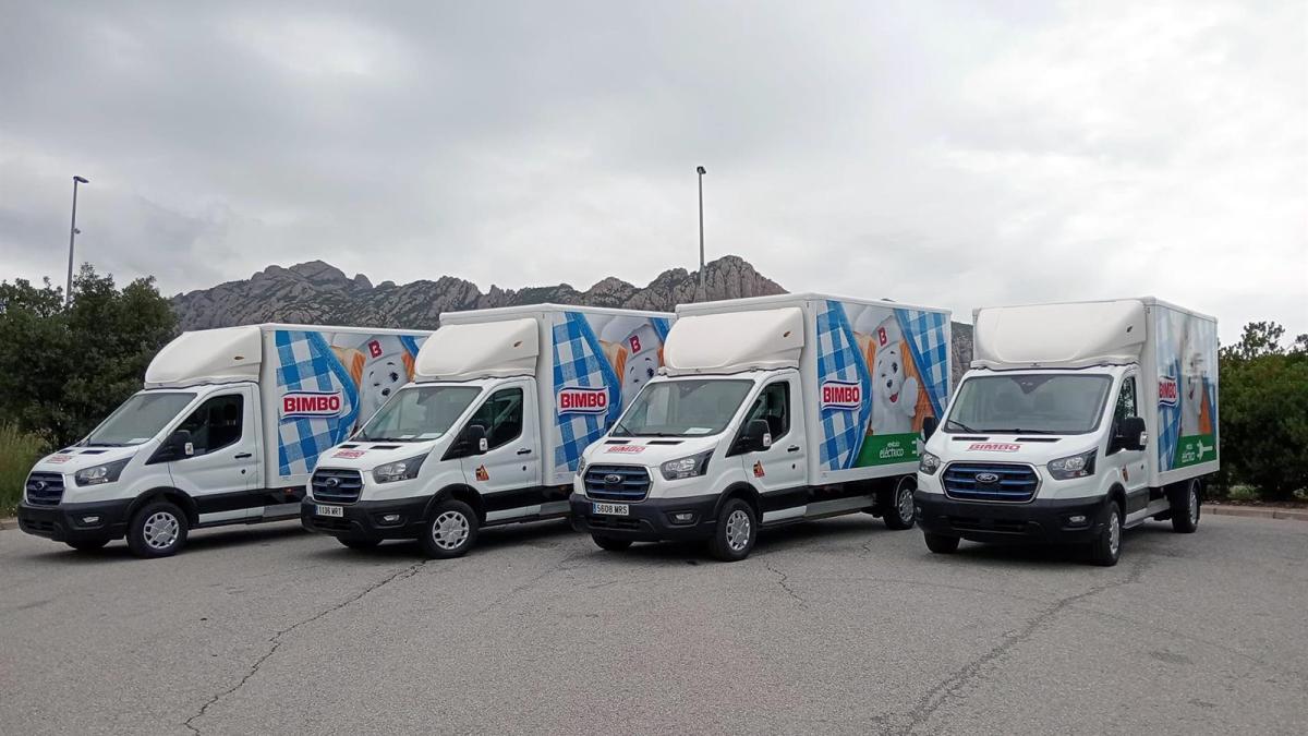 Furgonetas Ford E-Transit de Grupo Bimbo.