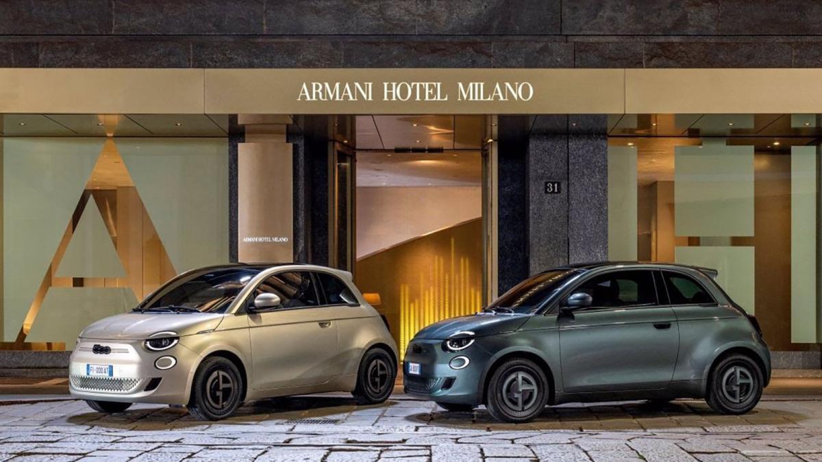 Fiat presenta una edición de su 500e 100% eléctrico en colaboración con la marca Giorgio Armani.