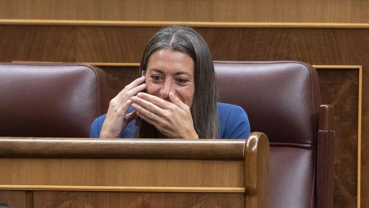 La portavoz de Junts en el Congreso de los Diputados, Miriam Nogueras, durante una sesión plenaria.