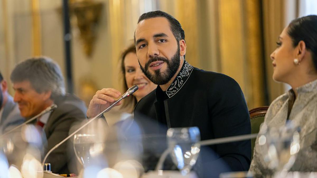 El presidente de El Salvador de Nayib Bukele.