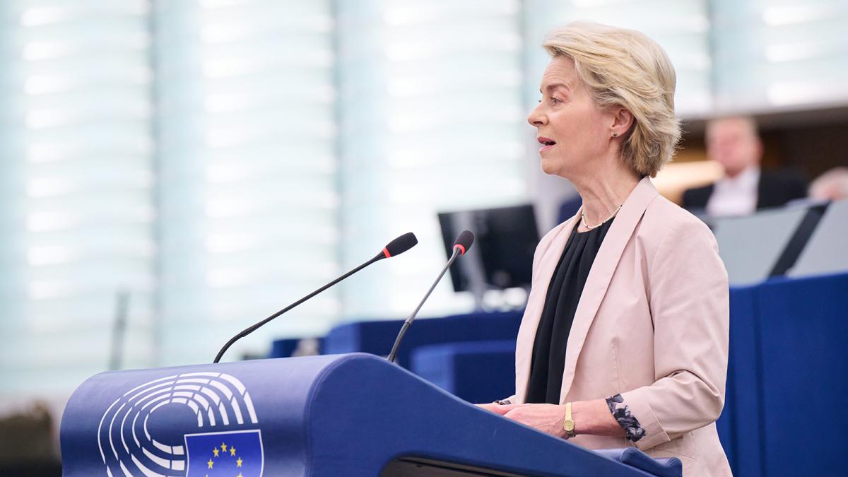 Ursula von der Leyen, presidenta de la CE, participó en el debate plenario del PE sobre el nuevo Colegio de Comisarios y su programa.