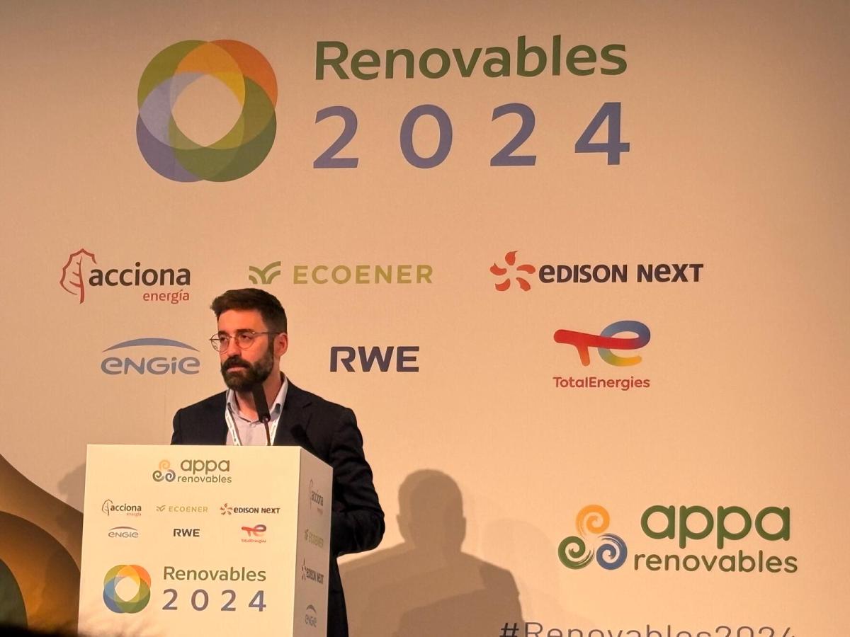 Joan Groizard, secretario de Estado de Energía, en el Congreso de Renovables 2024 de APPA.