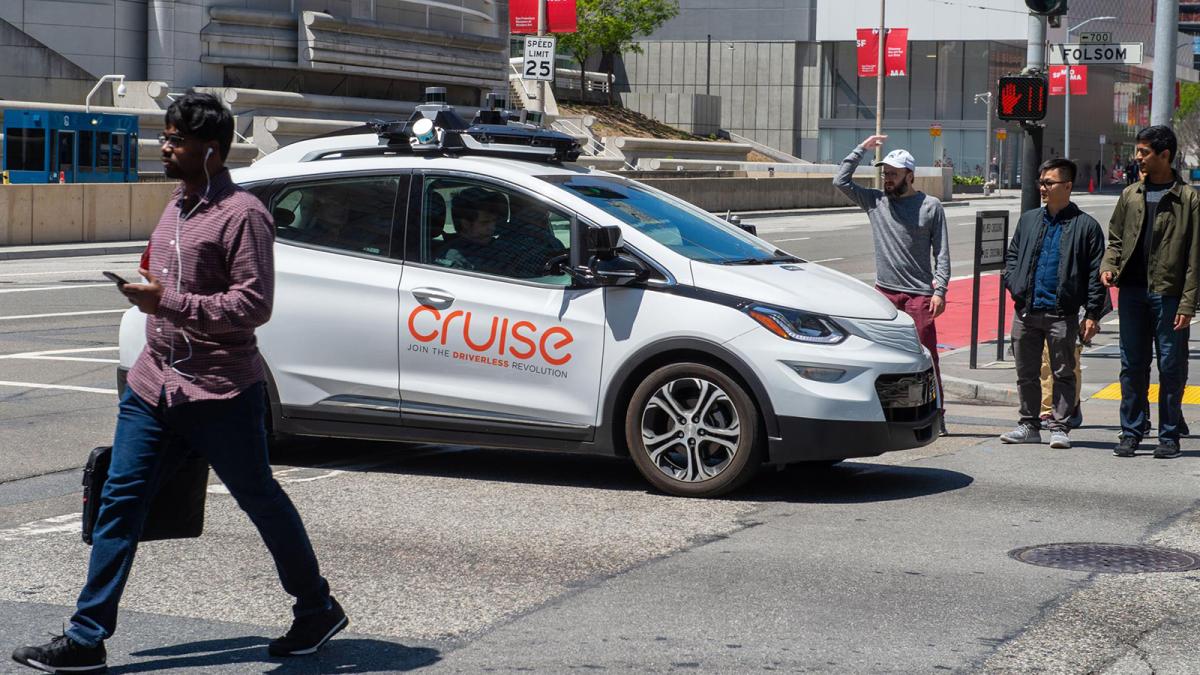 Un coche autónomo de la empresa de coches robot Cruise de la empresa estadounidense General Motors.