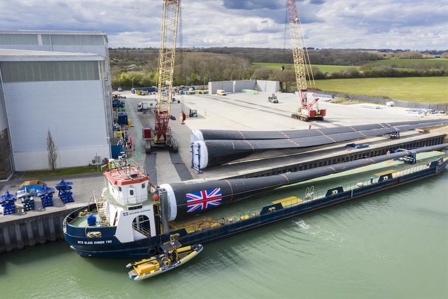 Hasta ahora Vestas fabricaba palas offshore en su planta de la Isla de Wight.