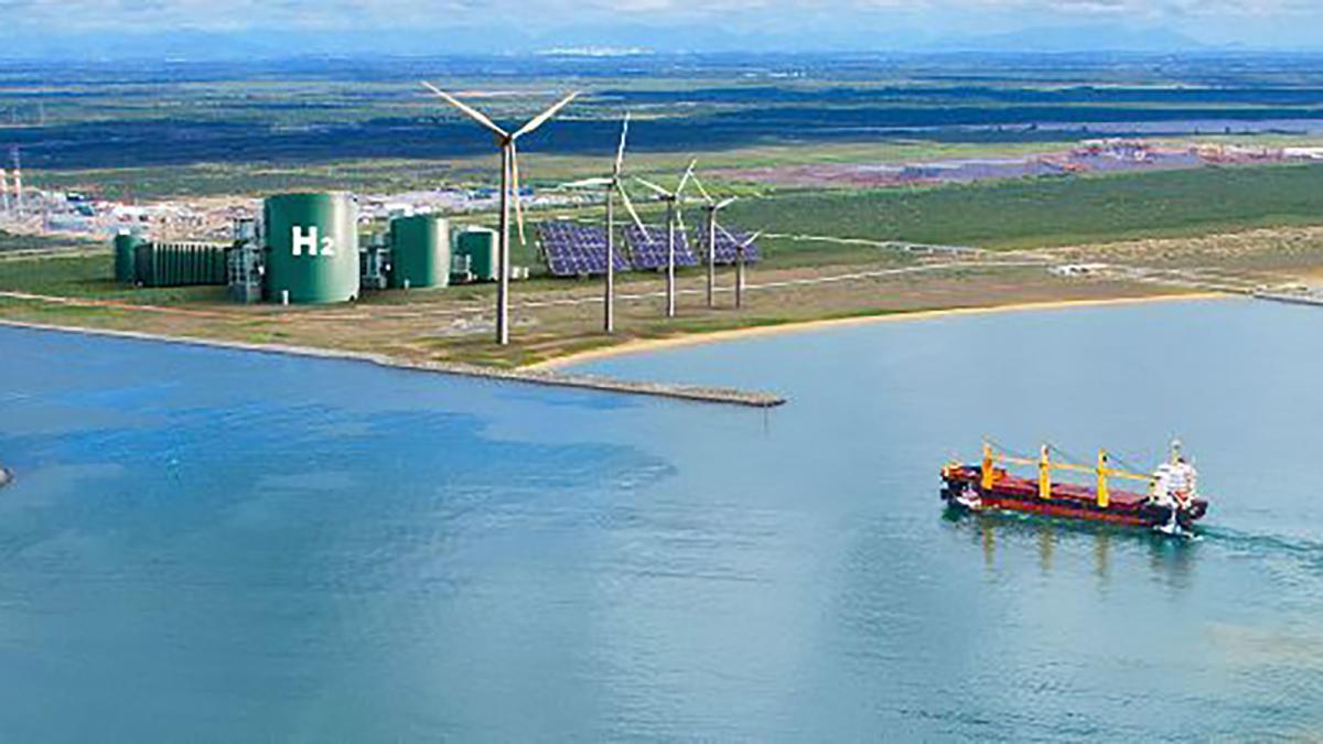 Proyección de la planta de hidrógeno de Yanma en Porto do Açu.