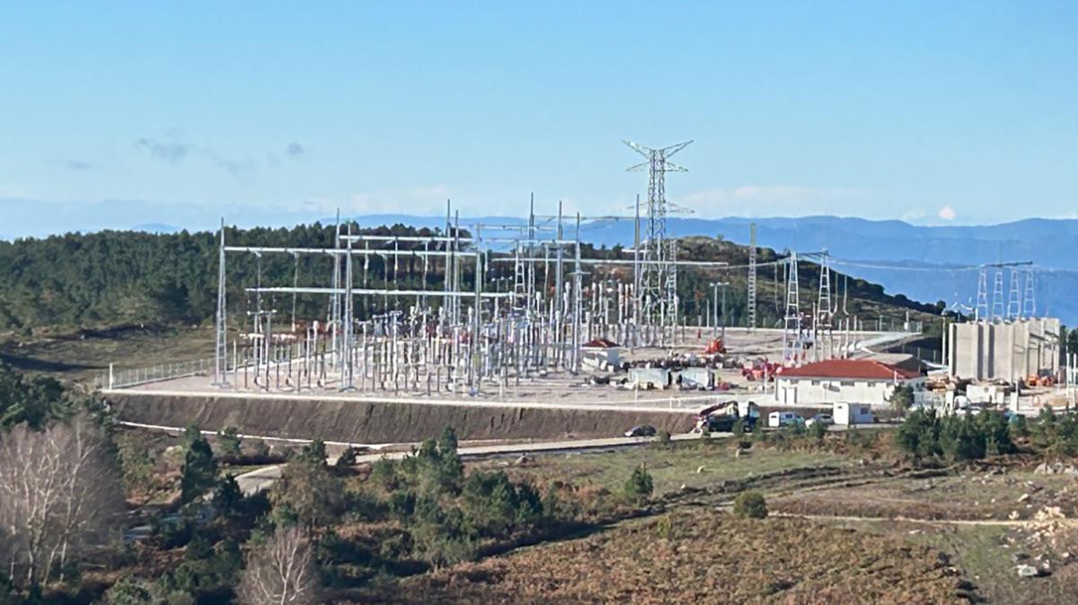 Subestación Fontefría para la interconexión con Portugal de Red Eléctrica.