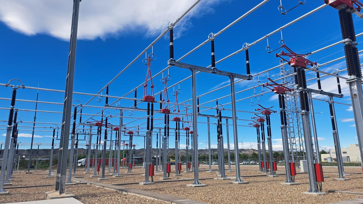 La subestación Espartal 220 kV en Zaragoza de Red Eléctrica.