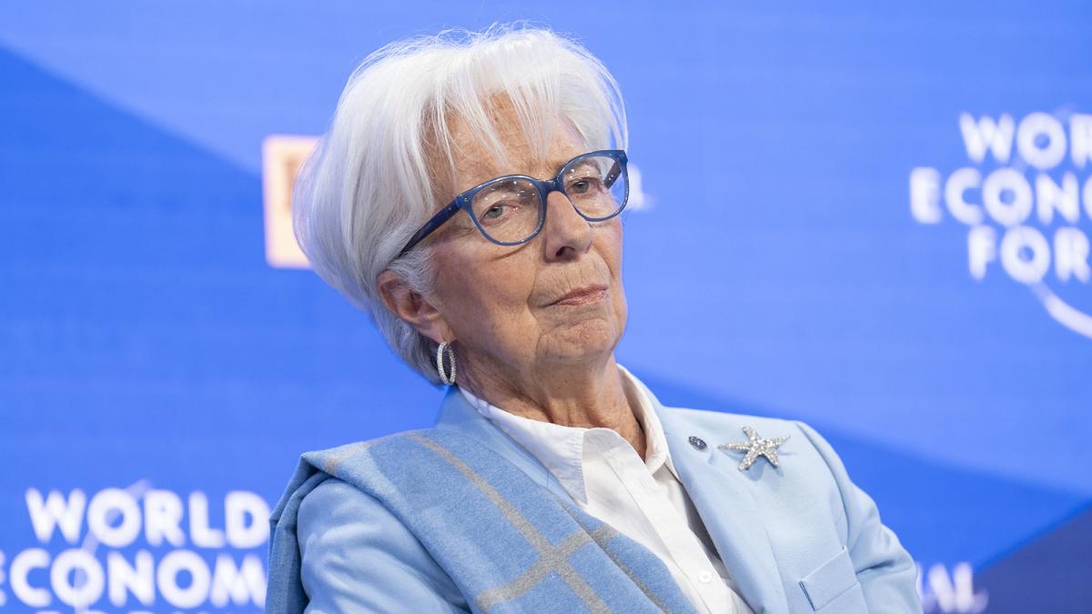 La presidenta del Banco Central Europeo (BCE), Christine Lagarde, en el Foro de Davos. 