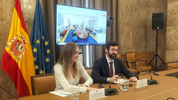 La reunión telemática de la vicepresidenta Sara Aagesen con Maria da Graça Carvalho, ministra de Medio Ambiente y Energía de Portugal.