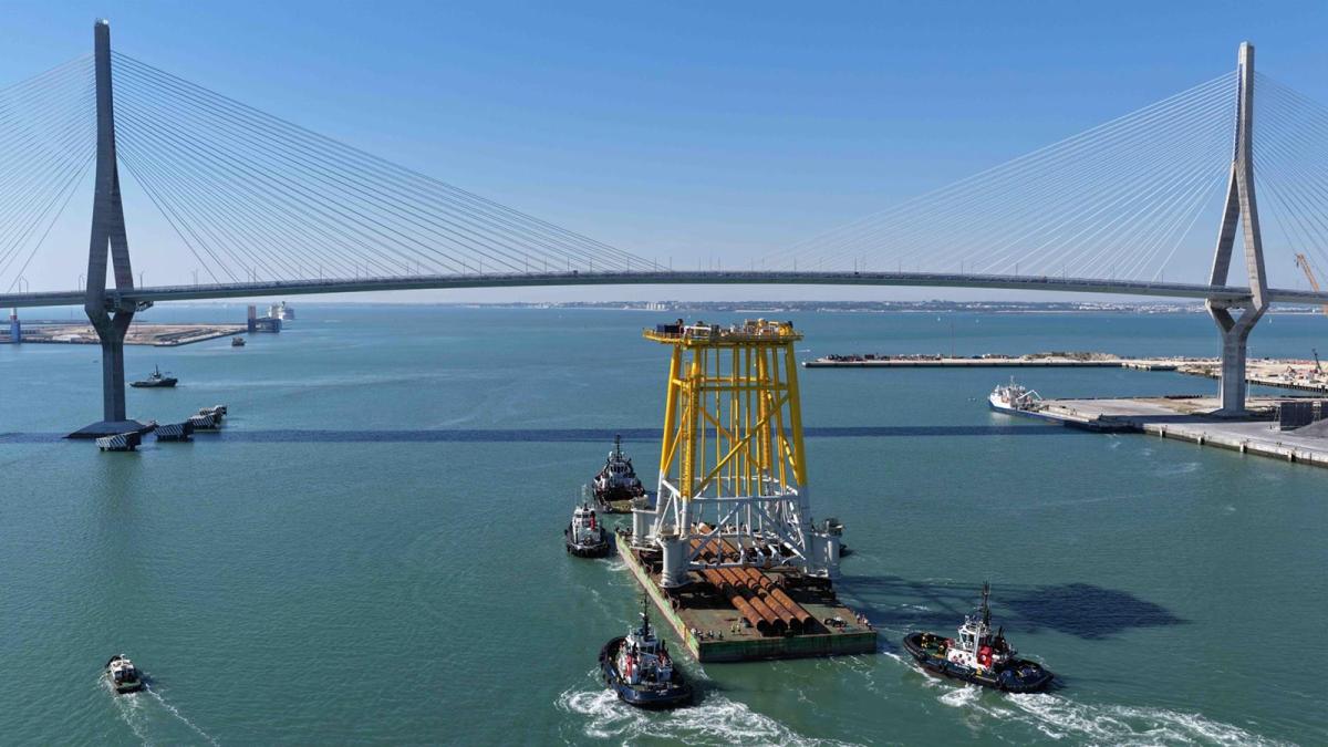 Jacket de subestación para Ocean Winds construida en el astillero de Puerto Real.
