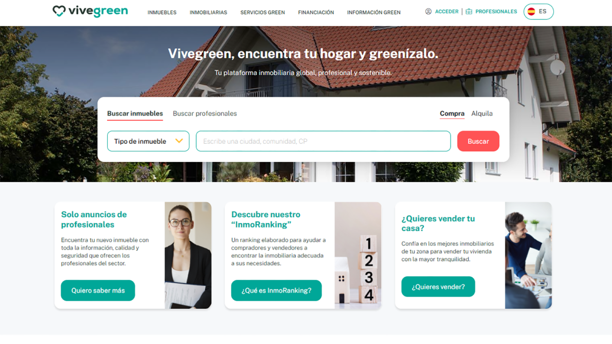 UCI lanza Vivegreen, el primer portal inmobiliario centrado en la sostenibilidad