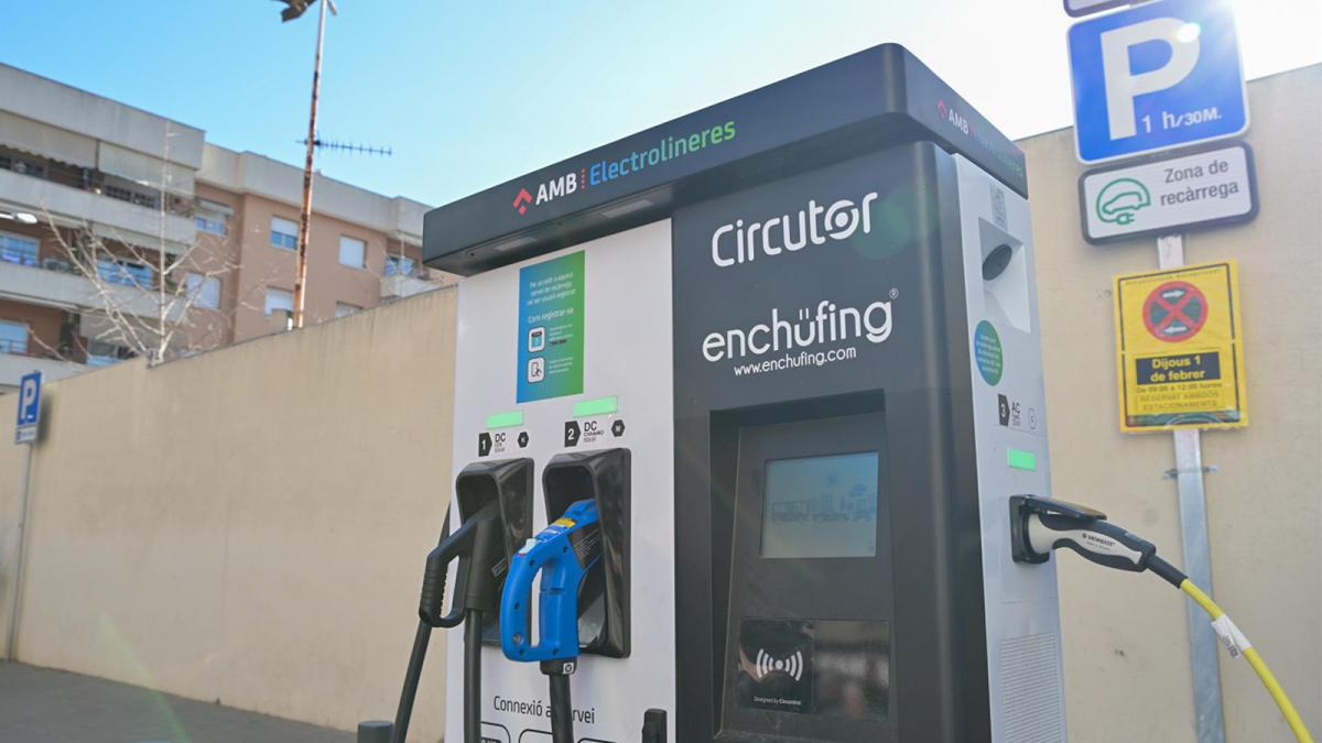 Una electrolinera del AMB. 