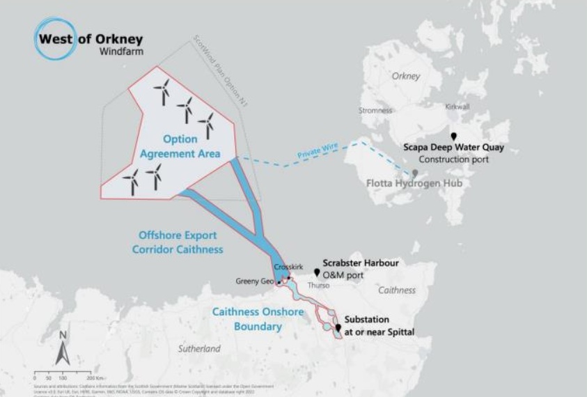 El parque eólico West of Orkney de 2 GW obtiene el permiso para operar en el mar de Escocia