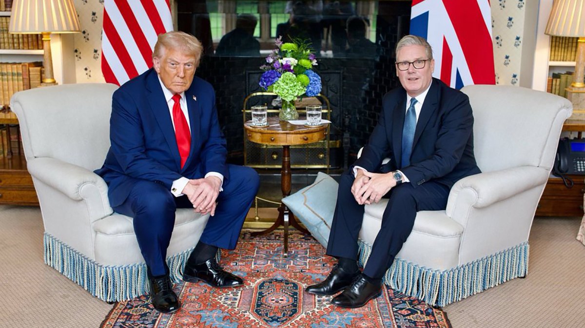 El primer ministro de Reino Unido, Keir Starmer, y el presidente estadounidense, Donald Trump.