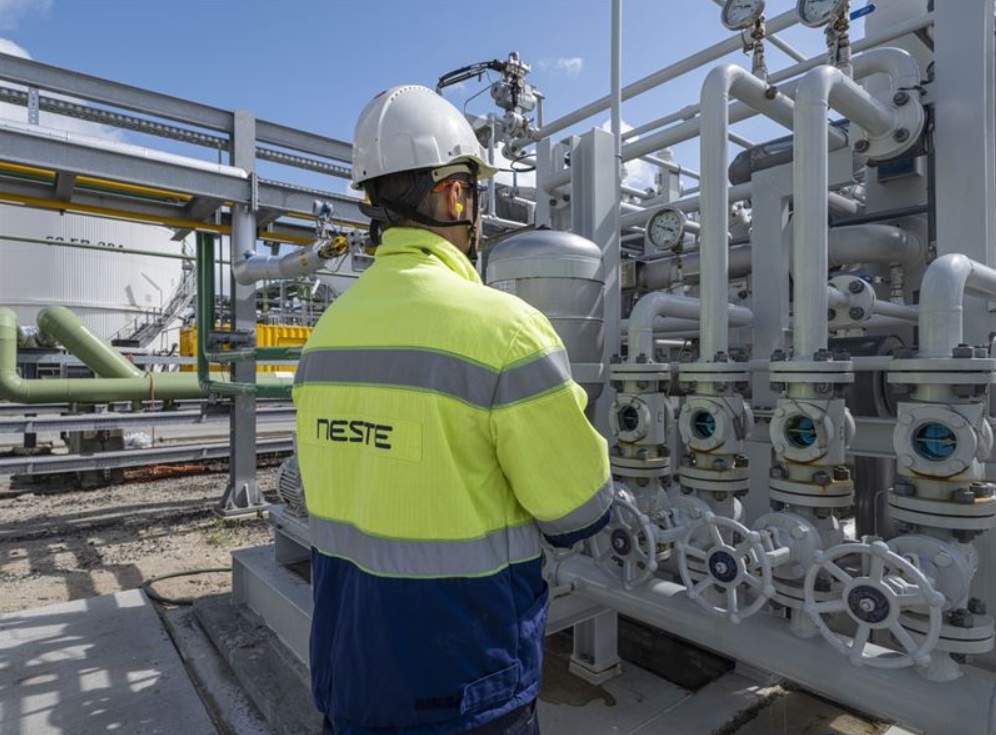 Instalación piloto MultiPLHY en la refinería de Neste en Róterdam, Países Bajos.