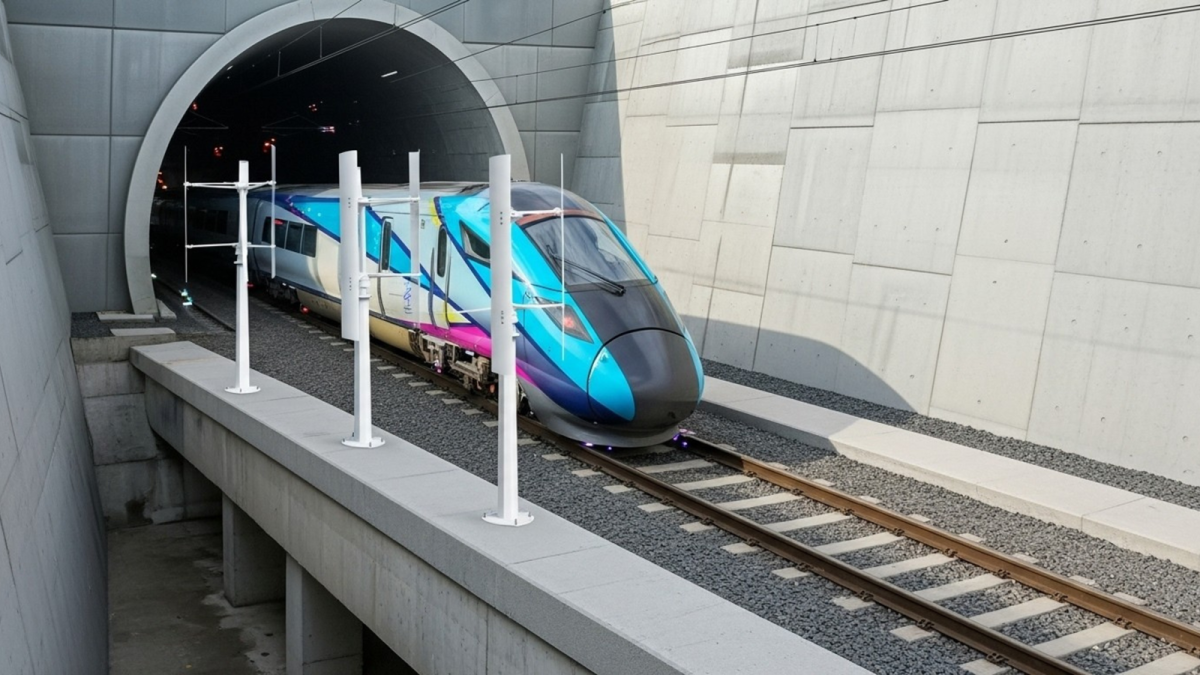 Turbinas verticales transformarán el paso de los trenes en electricidad limpia