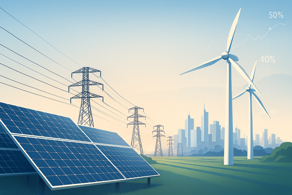 El crecimiento de la energía solar y la eólica cubrió toda la nueva demanda de electricidad en los tres primeros trimestres de 2025