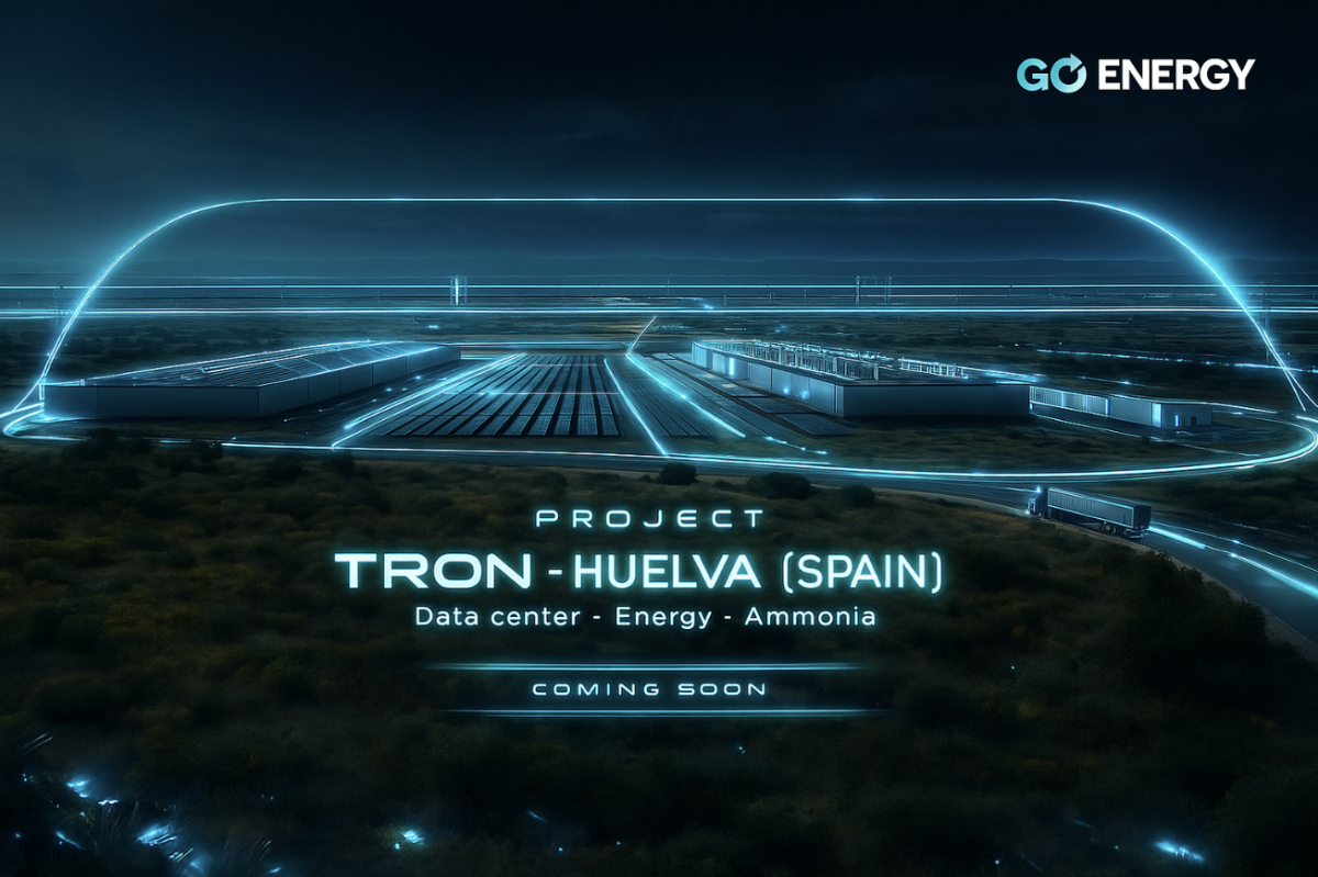 Go Energy invertirá 1.500 millones en TRON, el primer Campus IA Verde hyperscale de Europa, que se desarrollará en Huelva