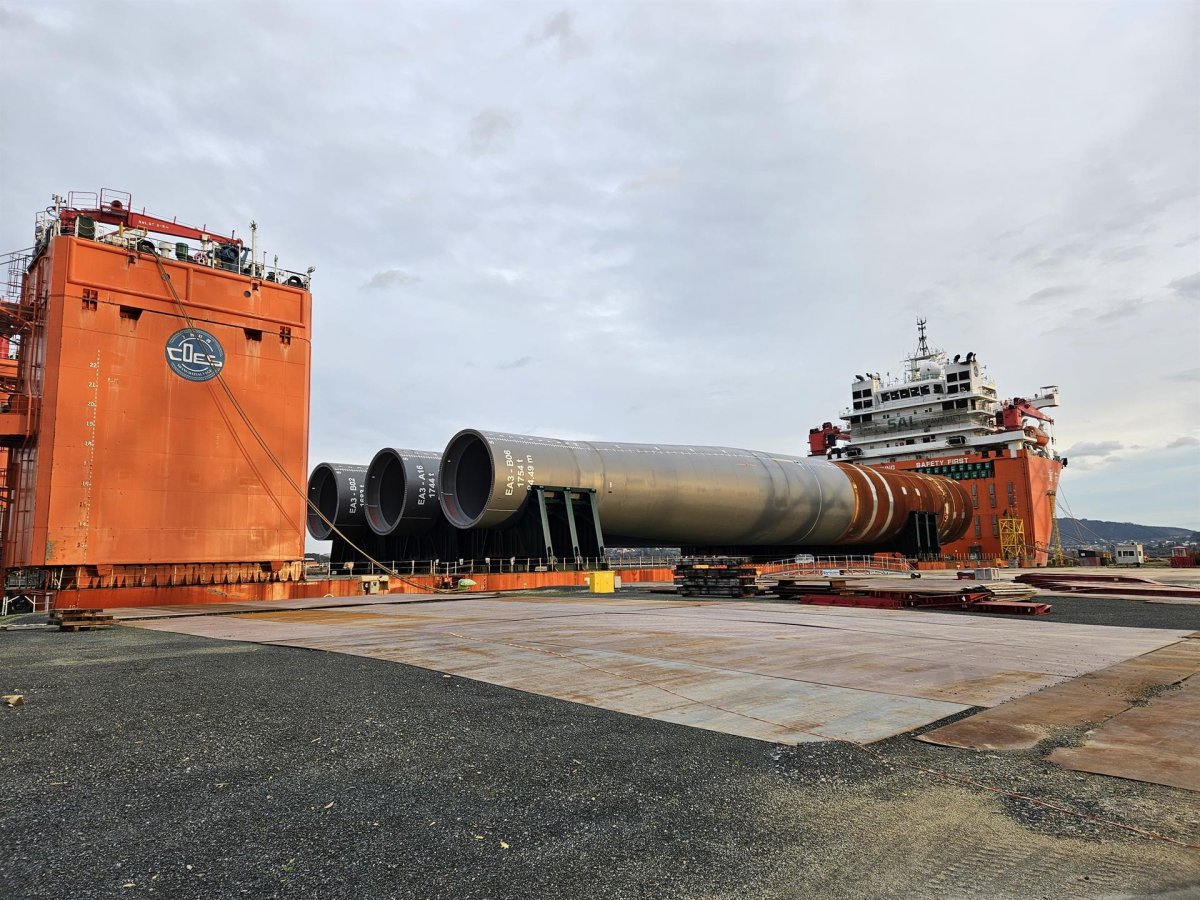 Navantia Seanergies y Windar finalizan los 45 monopilotes para el parque marino 'East Anglia 3' de Iberdrola