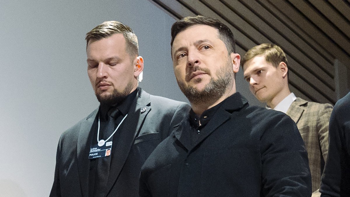 El presidente de Ucrania, Volodímir Zelenski, en el Foro Económico Mundial de Davos.