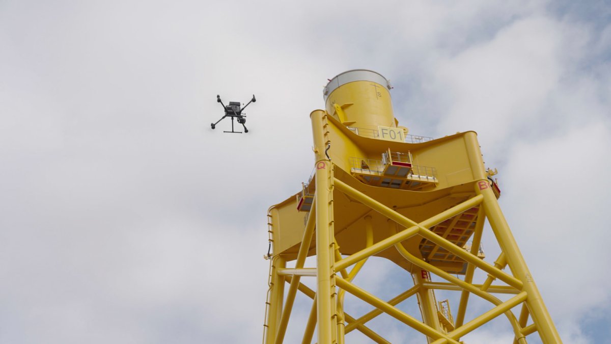 Navantia Seanergies valida con éxito la inspección de estructuras eólicas marinas mediante drones autónomos