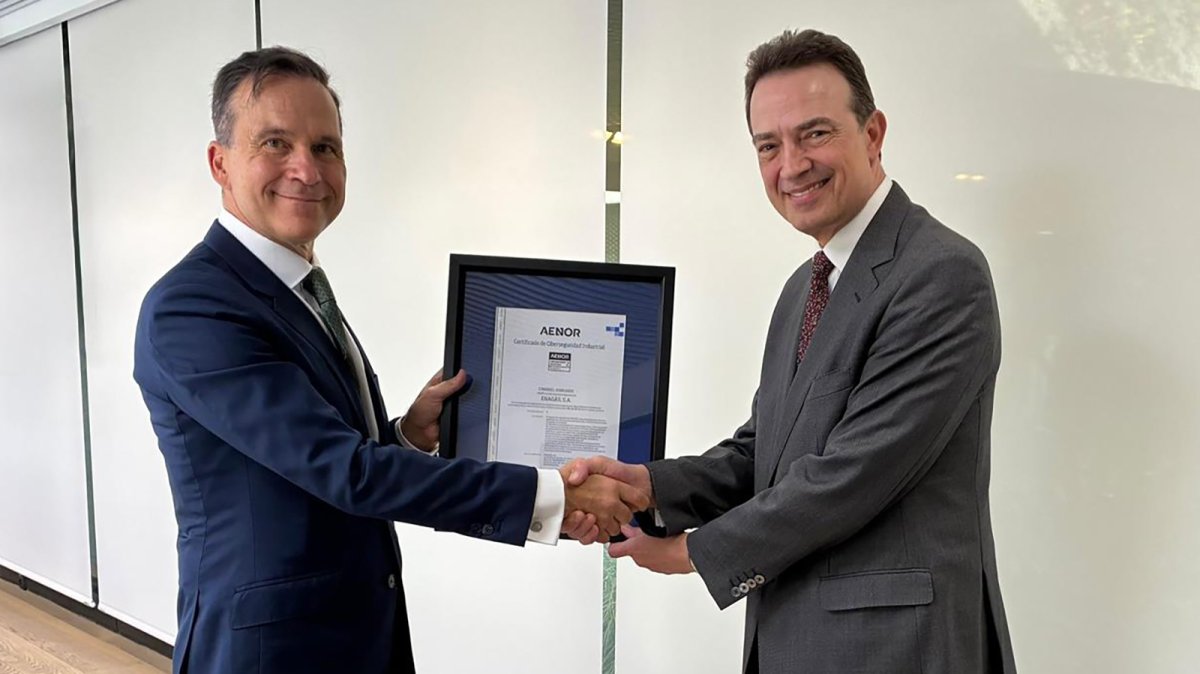 Enagás, primera empresa española certificada por Aenor en ciberseguridad industrial