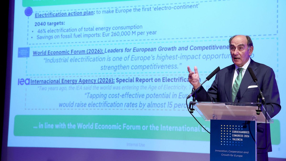 Galán (Iberdrola) urge a crear un modelo basado en la electrificación que "rompa" la dependencia de la UE