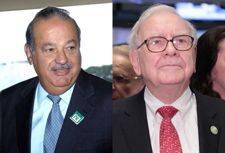 Carlos Slim, a la izquierda, y Warren Buffett, son dos de los tres más ricos del planeta.