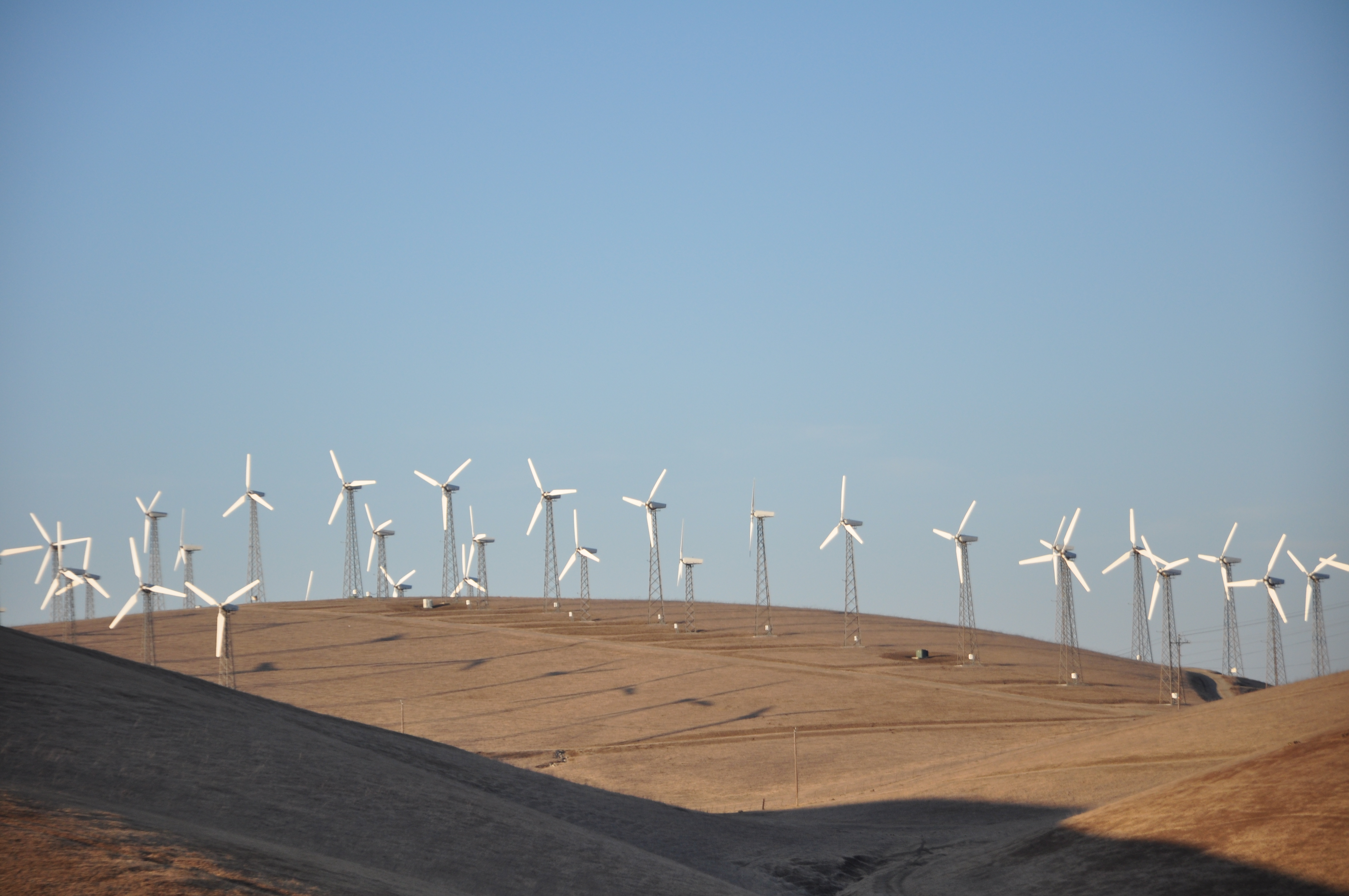 Panorámica del parque eólico de Altamont Pass.