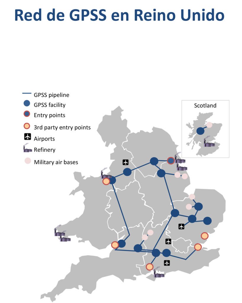 Red de GPPS en Reino Unido.
