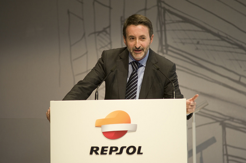 El consejero delegado de Repsol, Josu Jon Imaz, en una comparecencia con los medios. FOTO: Repsol.