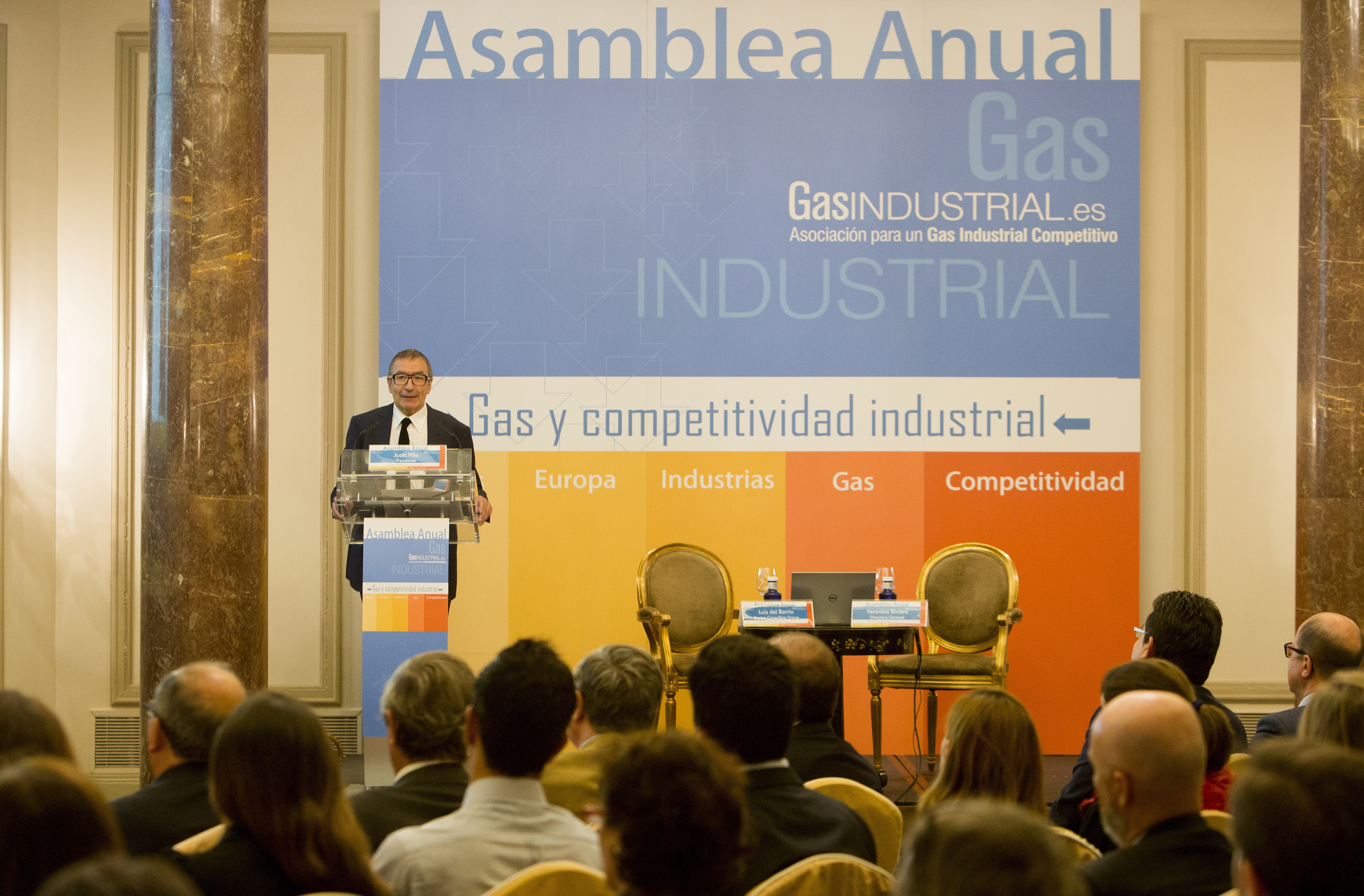 Juan Vila, presidente de GasIndustrial, durante la presentación de la I Asamblea Anual.
