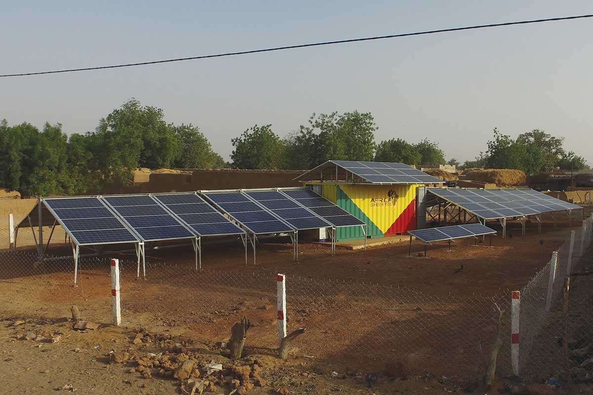 Sistema fotovoltaico de África Green Tec en mali. Foto: AGT