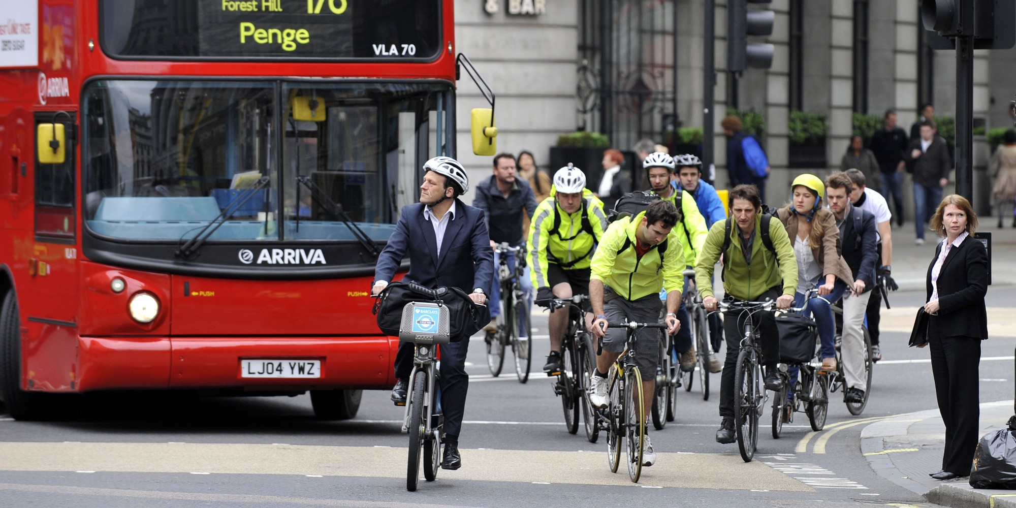 Ciclistas en Londres.