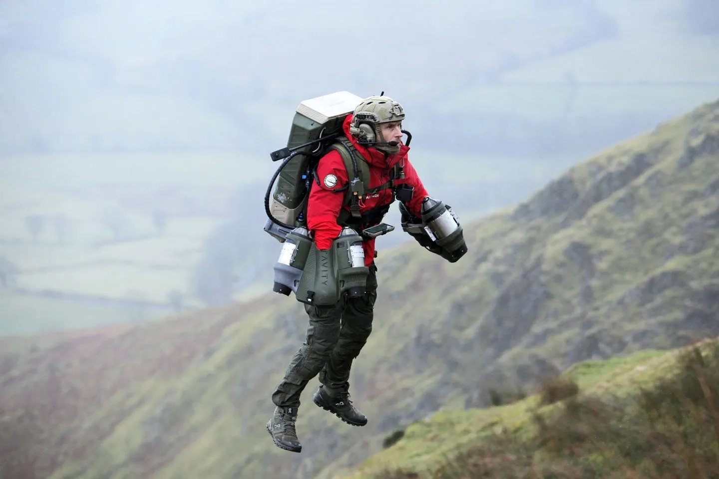 Prueba de paramédico de Jet Suit en el Distrito de los Lagos. Foto Stuart Bolton