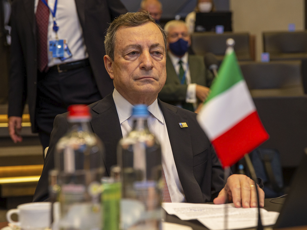 El primer ministro de Italia, Mario Draghi. FOTO: NATO