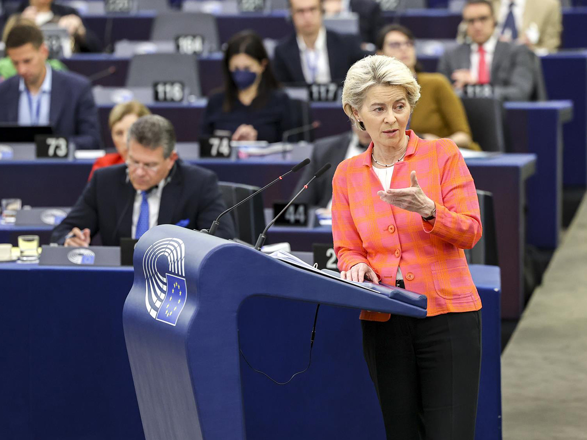 La presidenta de la Comisión Europea, Ursula von der Leyen. FOTO: Alexis Haulot/European Parliament/dpa - Alexis Haulot/European Parliamen / DPA