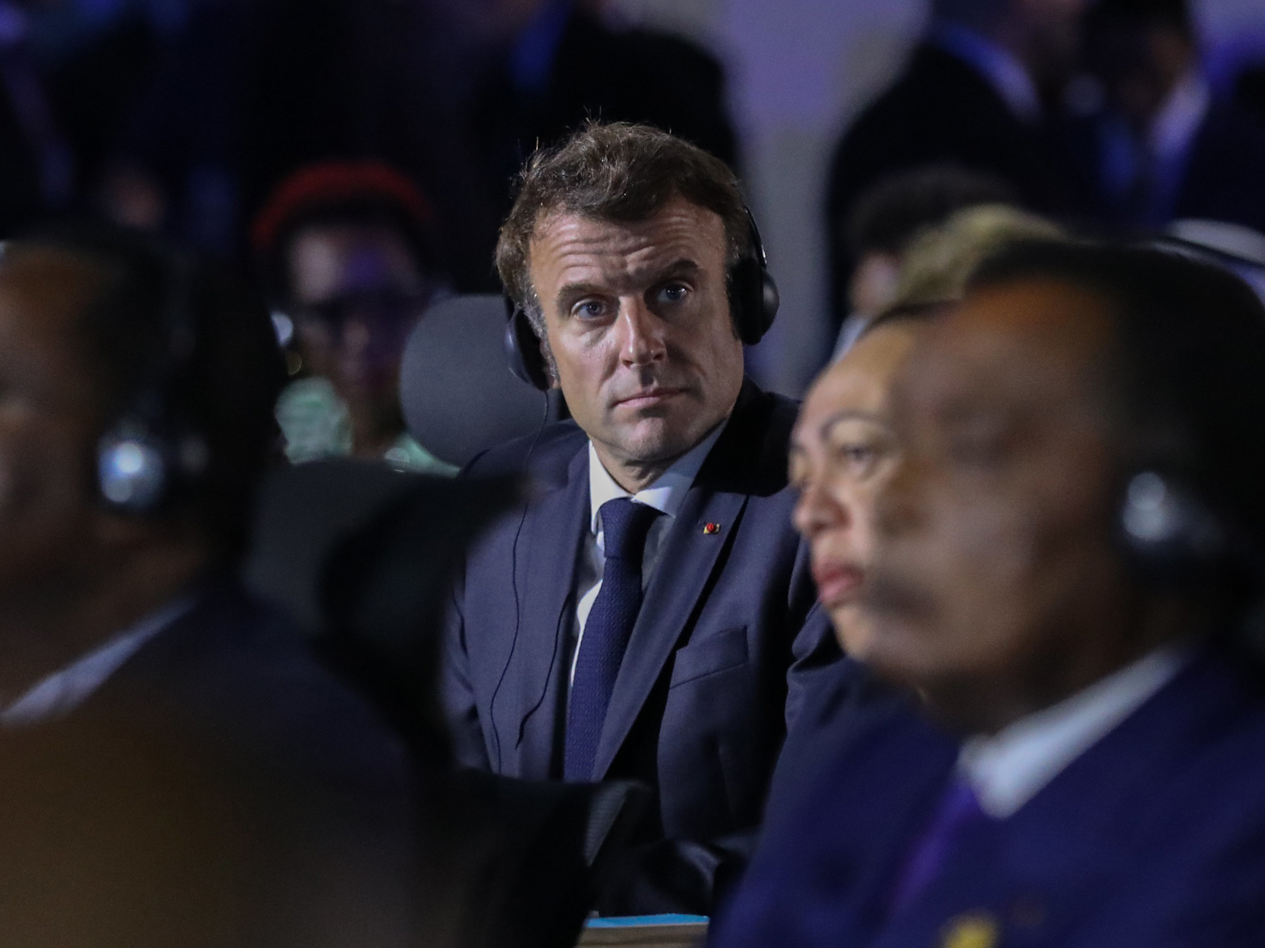 El presidente de Francia, Emmanuel Macron, en la cOP27. FOTO: UNclimatechange